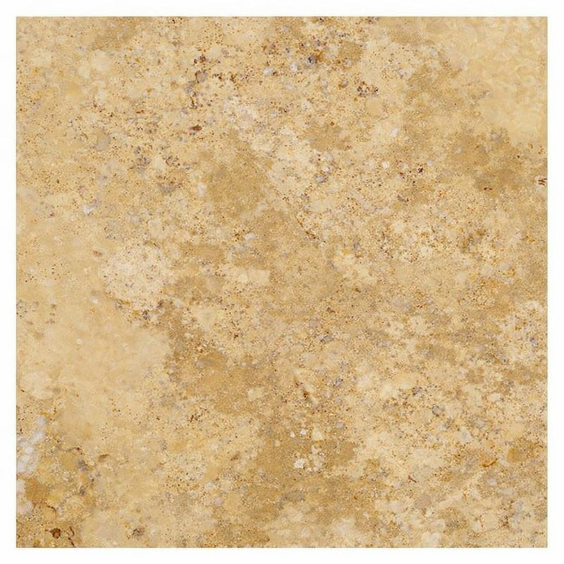 Gold / Yellow Gold Travertine 18x18 Filled & Polished Travertine Tile