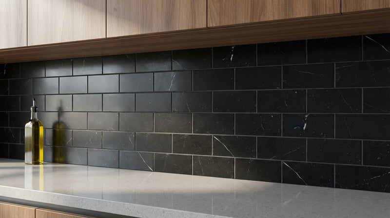 Nero Marquina (Black) Nero Marquina Marble 3x6 Polished / Honed Tile