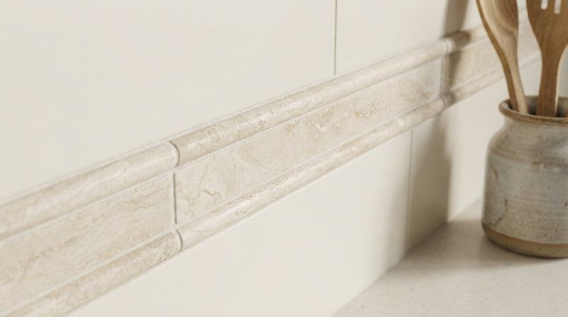 Durango / Paredon (Mexican) - Cross Cut Durango Travertine 1/2x12 Honed Travertine Tile Pencil Liner