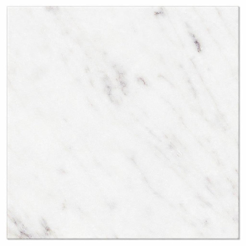 Oriental White (Asian Statuary) Oriental White Marble 6x6 Polished / Honed Tile