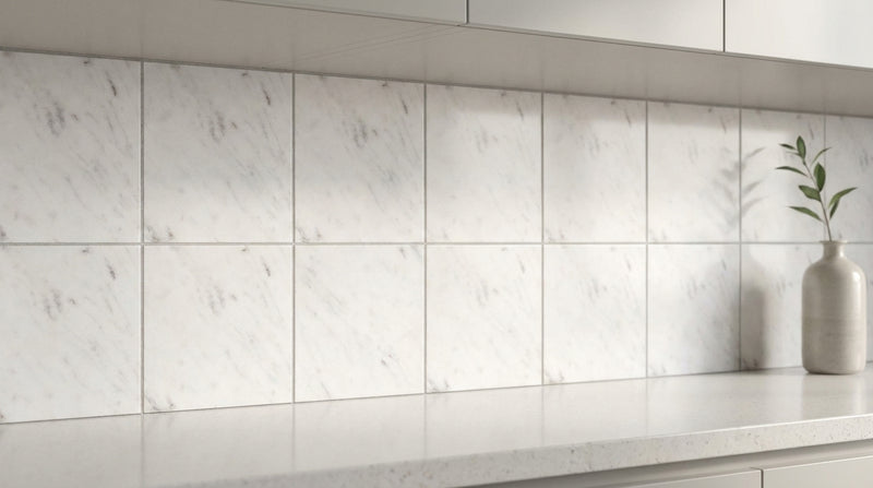 Oriental White (Asian Statuary) Oriental White Marble 6x6 Polished / Honed Tile