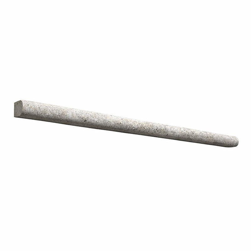 Silver (Pewter Blend) Travertine 1/2x12 Honed Travertine Tile Pencil Liner