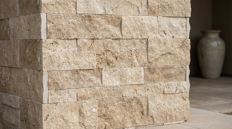 Noce (Antalya) Travertine Split-faced Travertine Ledger Panel
