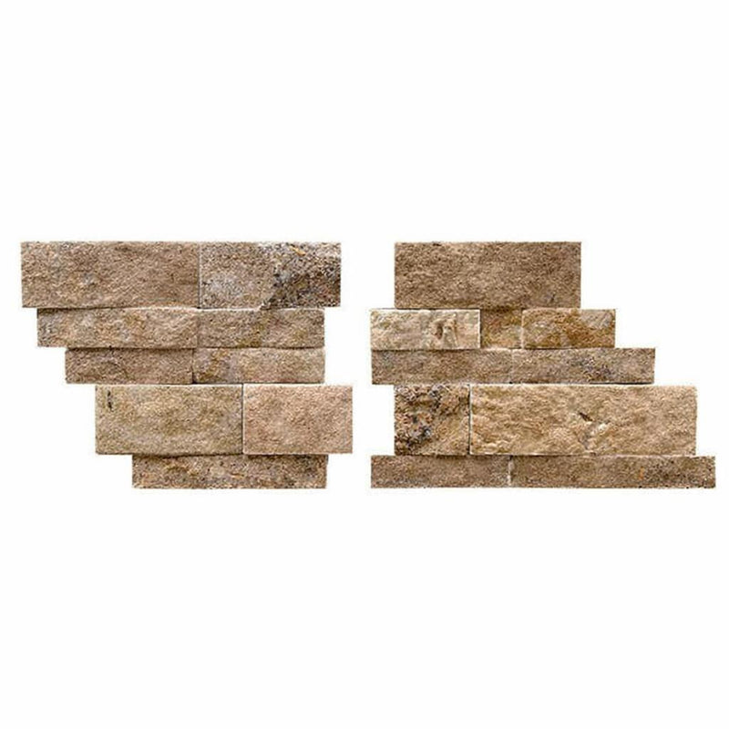 Noce (Antalya) Travertine Split-faced Travertine Ledger Panel