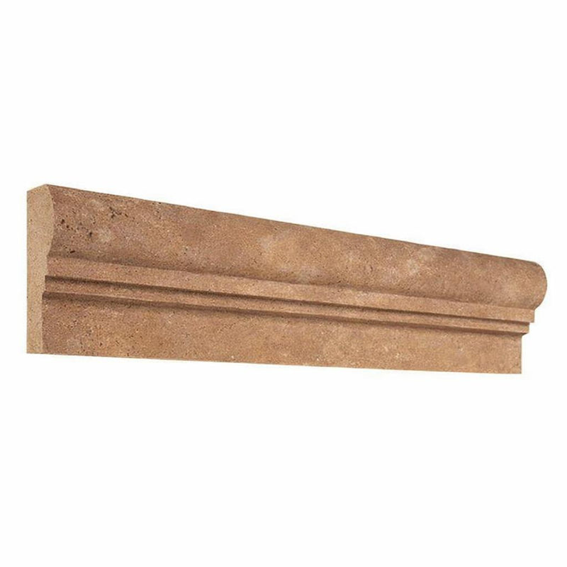 Noce (Antalya) Travertine 2-1/2x12 Honed Travertine Tile OG-2 (Double-step Chair Rail Trim)