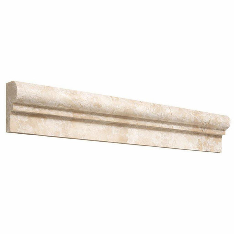 Diano Royal (Queen Beige) Diano Royal Marble 2x12 Polished / Honed Tile OG-1 (Single-step Chair Rail Trim)