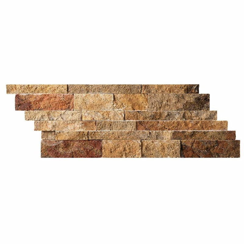 Scabos Travertine Split-faced Travertine Ledger Panel
