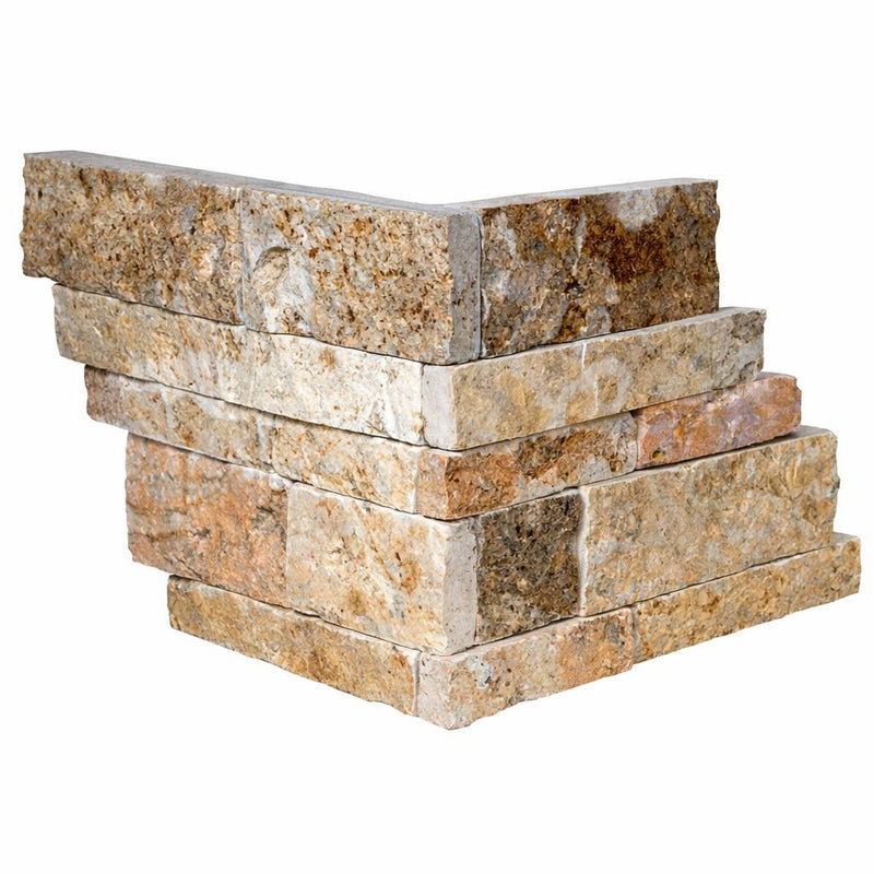 Scabos Travertine Split-faced Travertine Ledger Panel