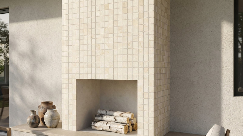 Crema Marfil (Spanish) Marble 1x1 Cream Honed Mosaic