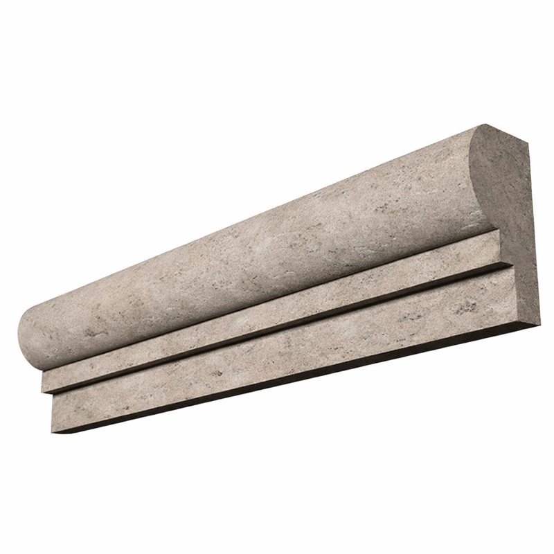 Tundra Gray Marble 2x12 Polished / Honed Tile OG-1 (Single-step Chair Rail Trim)