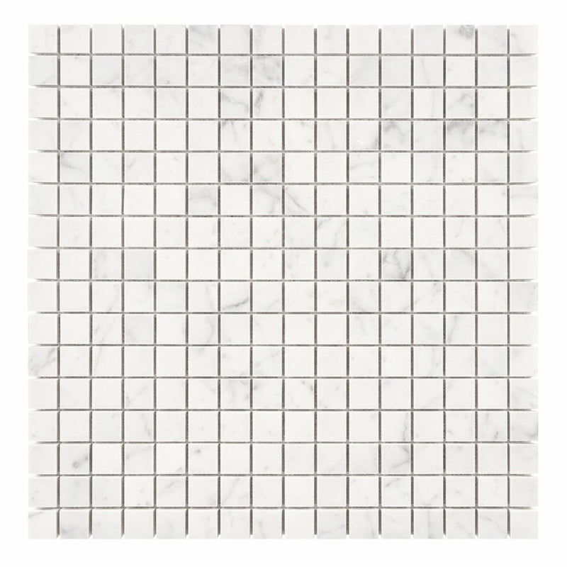 Carrara White (Italian) Carrara White Marble 5/8x5/8 Polished / Honed Mosaic
