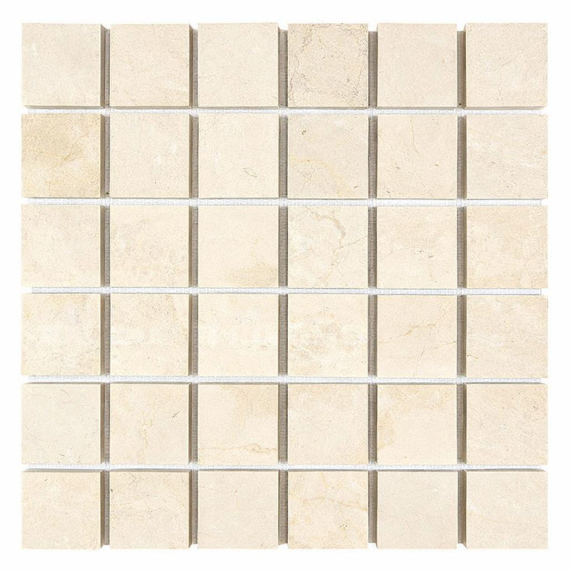 Crema Marfil (Spanish) Marble 2x2 Cream Honed Mosaic