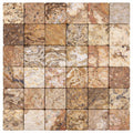 Scabos Travertine 2x2 CNC-Arched & Tumbled (Round-face / Wavy) Travertine Mosaic