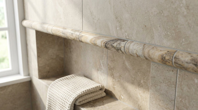 Antico Onyx 3/4x12 Honed Travertine Tile Bullnose Liner