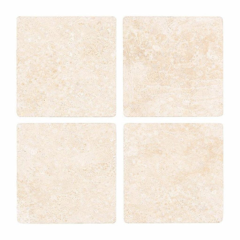 Durango / Paredon (Mexican) - Cross Cut Durango Travertine 8x8 Tumbled Travertine Tile
