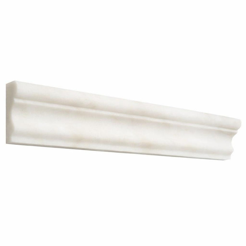 Calacatta Oliva Marble 2x12 Polished / Honed Tile OG-1 (Single-step Chair Rail Trim)