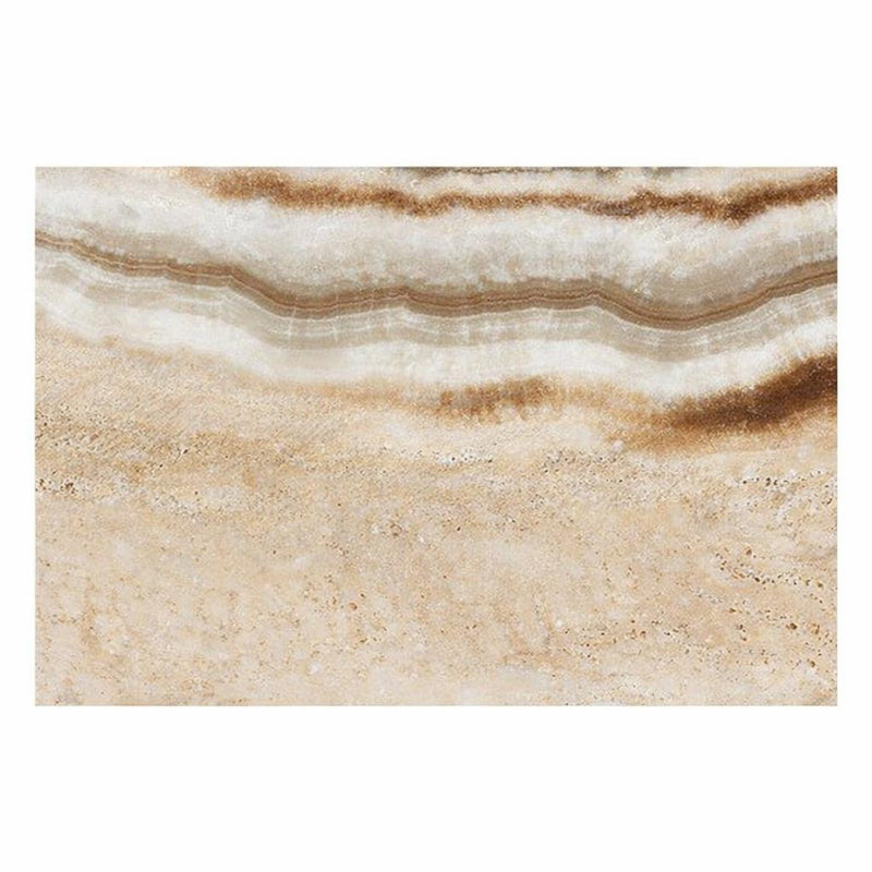 Latravonya Travertine 16x24 Unfilled, Brushed & Chiseled Travertine Tile
