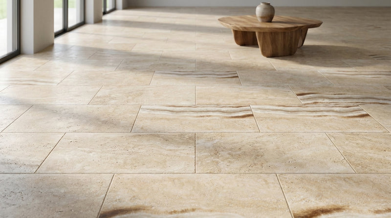Latravonya Travertine 16x24 Unfilled, Brushed & Chiseled Travertine Tile