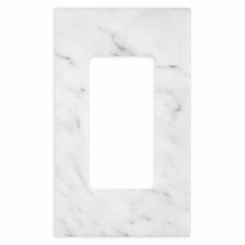 Bianco Carrara Switch Plate Covers 2-3/4x4 1/2 Honed Plate Cover 1-ROCKER