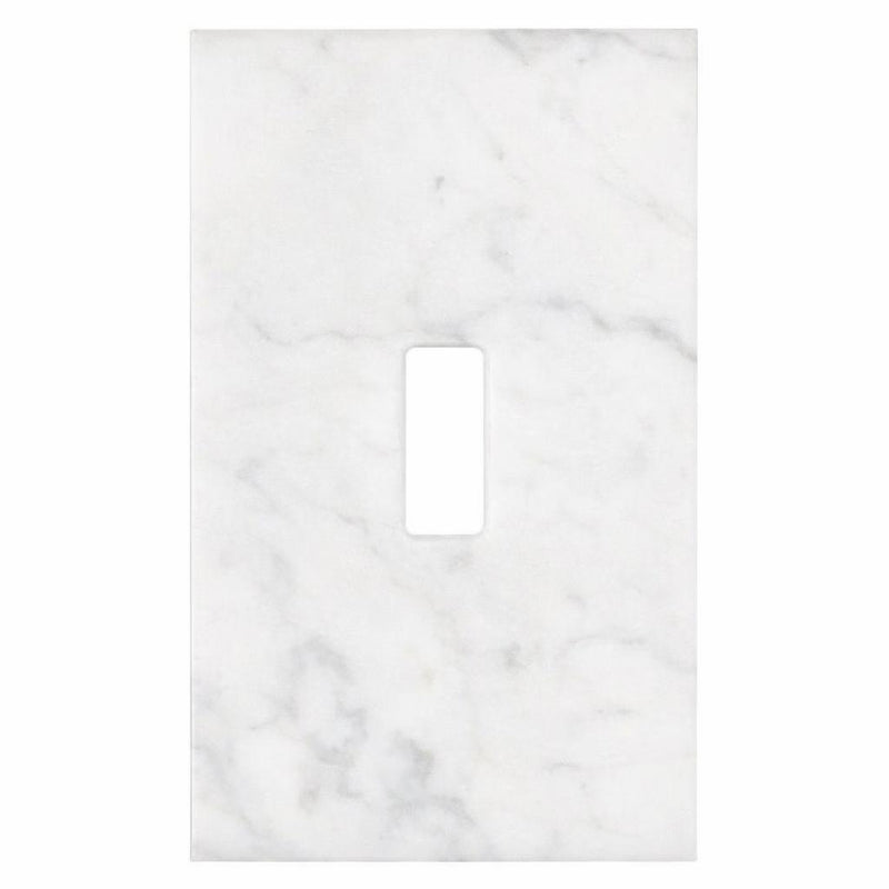 Bianco Carrara Switch Plate Covers 2-3/4x4 1/2 Honed Plate Cover 1-TOGGLE