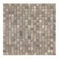 Silver (Pewter Blend) Travertine 5/8x5/8 Tumbled Travertine Mosaic