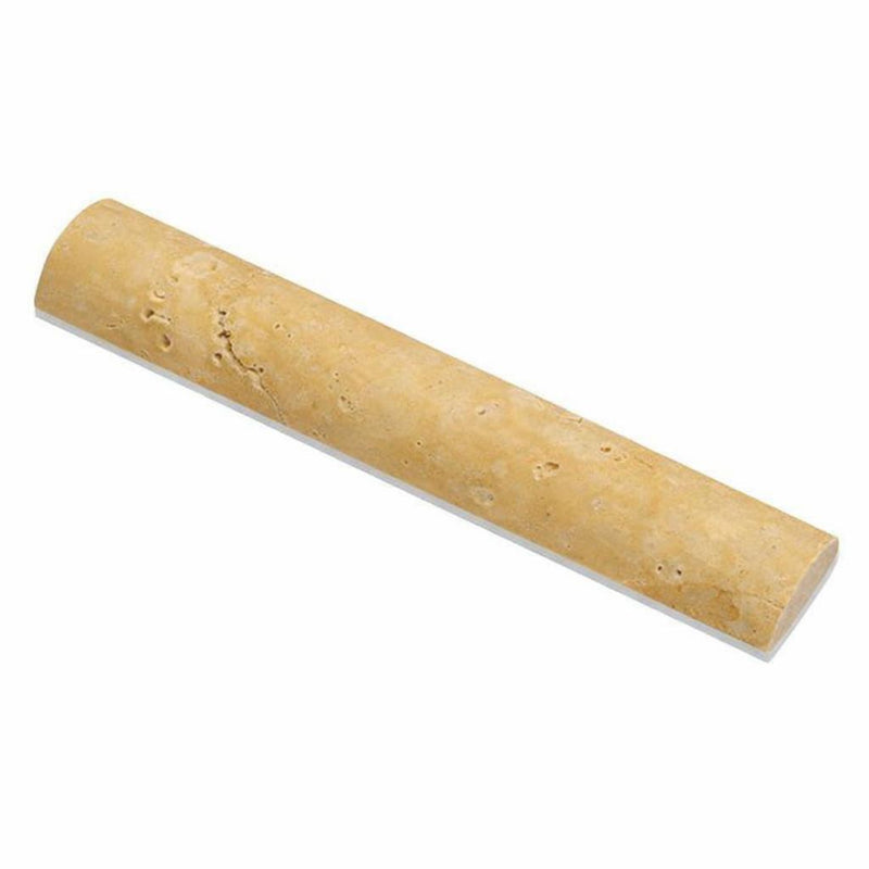 Gold / Yellow Gold Travertine 1x6 Honed Travertine Tile Quarter-Round Trim