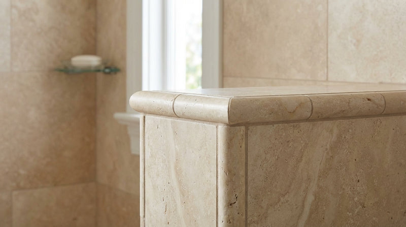 Gold / Yellow Gold Travertine 1x6 Honed Travertine Tile Quarter-Round Trim