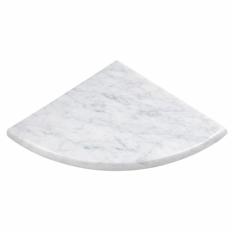 Bianco Carrara Marble Shower Corner Shelves - 9x9 Honed (Both Sides) Shelf Shower Corner Shelf