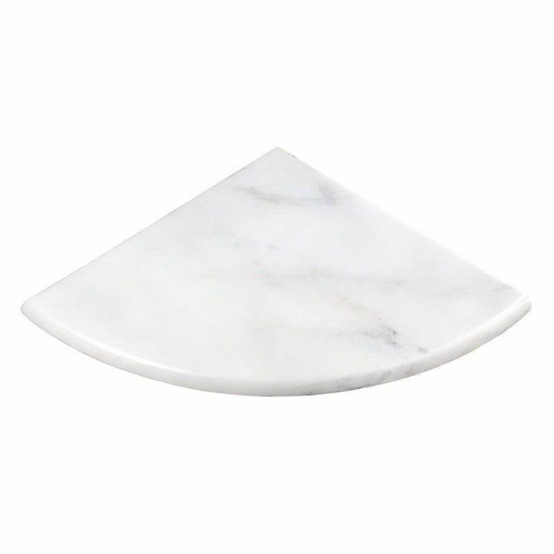Oriental White Marble Shower Corner Shelves - 9x9 Honed (Both Sides) Shelf Shower Corner Shelf