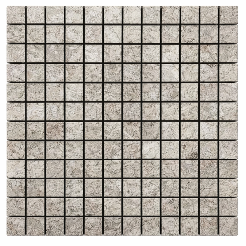 Tundra Gray Marble 1x1 Tumbled Mosaic