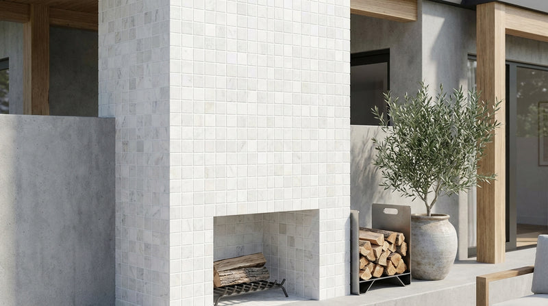 Thassos White (Greek) Marble 5/8x5/8 Honed Mosaic