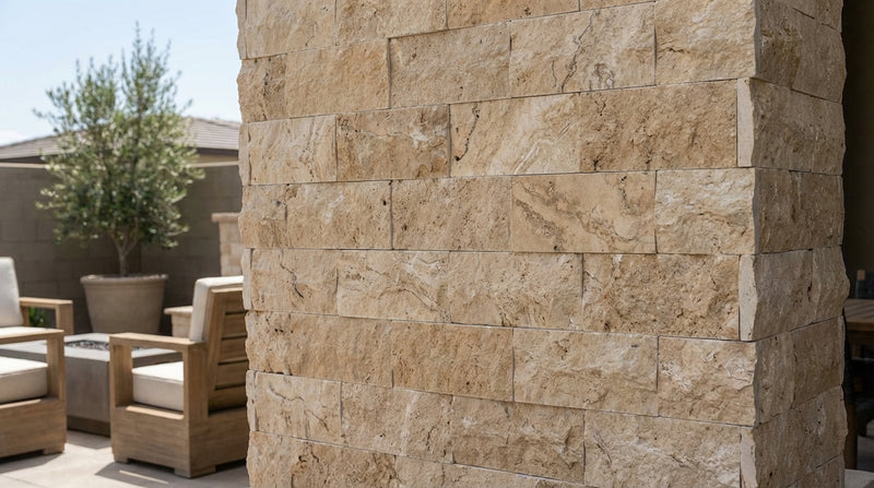 Latravonya Travertine Split-faced Travertine Ledger Panel
