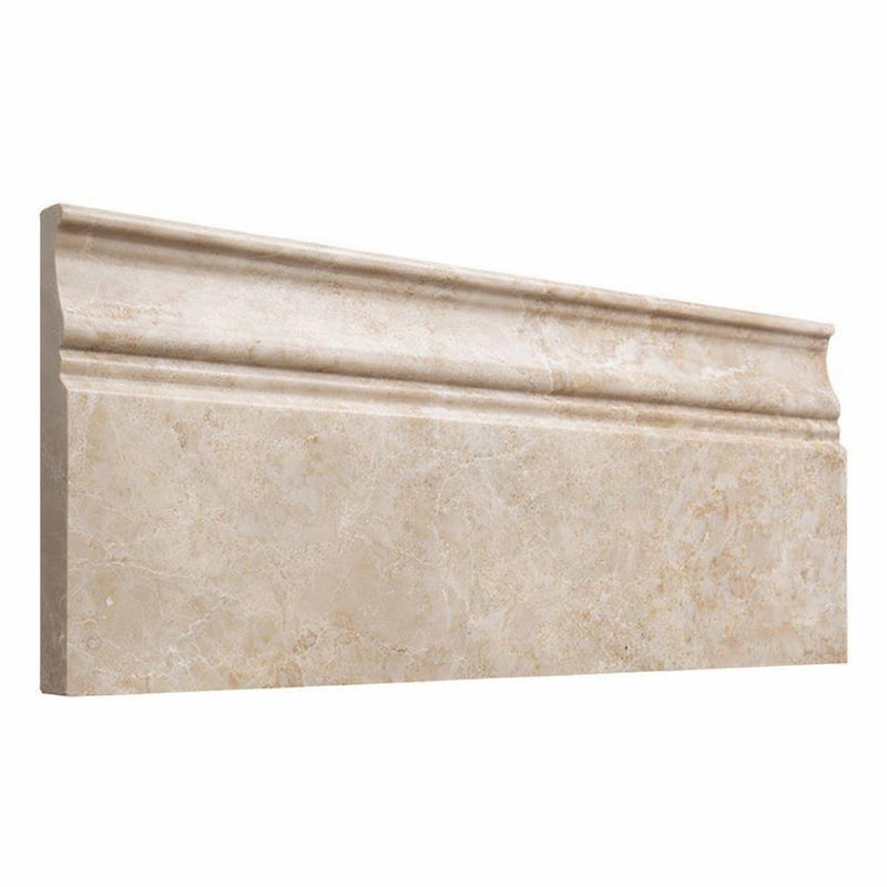 Cappuccino Marble 4-3/4x12 Polished Tile Baseboard Trim