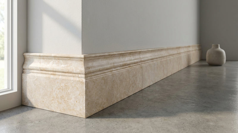 Cappuccino Marble 4-3/4x12 Polished Tile Baseboard Trim