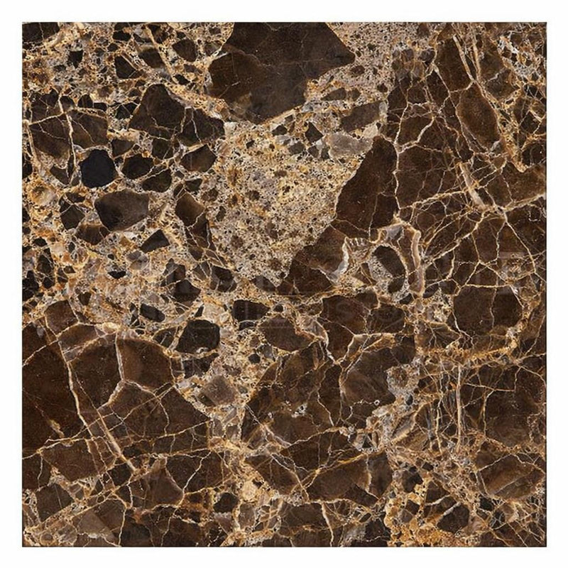 Emperador Dark (Spanish) Emperador Dark Marble 18x18 Polished Tile