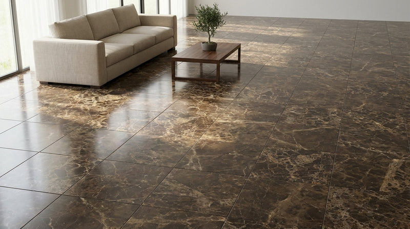 Emperador Dark (Spanish) Emperador Dark Marble 18x18 Polished Tile