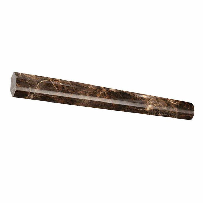 Emperador Dark (Spanish) Emperador Dark Marble 1x12 Polished Tile Quarter-Round Trim