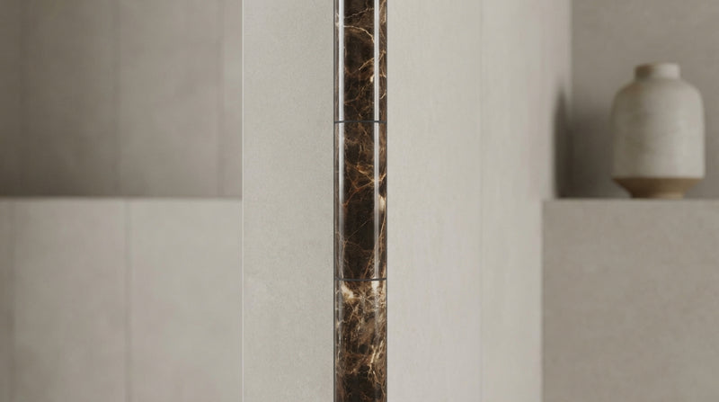 Emperador Dark (Spanish) Emperador Dark Marble 1x12 Polished Tile Quarter-Round Trim