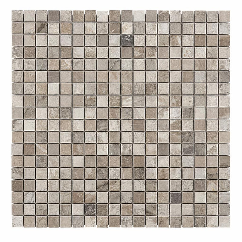 Atlantic Gray Marble 5/8x5/8 Polished/Honed Mosaic