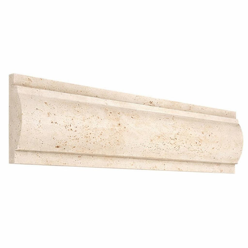 Ivory / Light Travertine 3x12 Cream Honed Tile Arch / Baldwin Molding