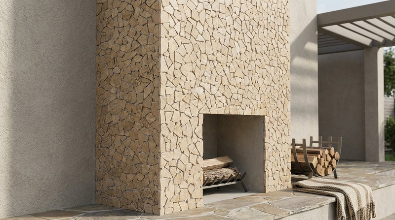 Noce (Antalya) Travertine Tumbled Travertine Flat Pebble / Paledian Mosaic Flat Pebble / Paledian (Random Broken) Mosaic