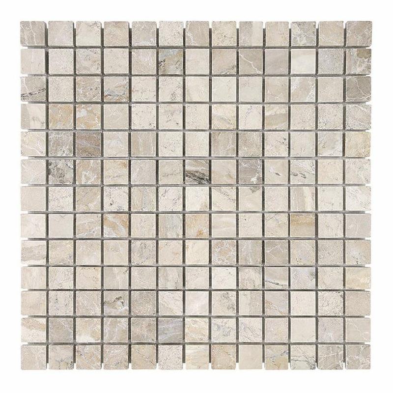 Atlantic Gray Marble 1x1 Polished/Honed Mosaic