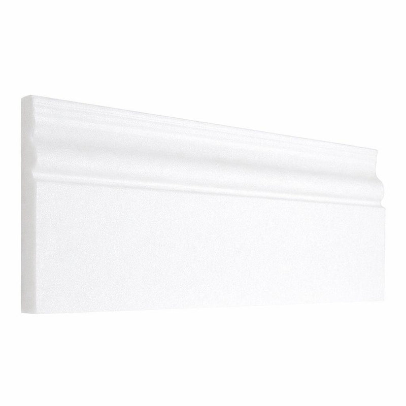 Thassos White (Greek) Thassos White Marble 4-3/4x12 Polished / Honed Tile Baseboard Trim