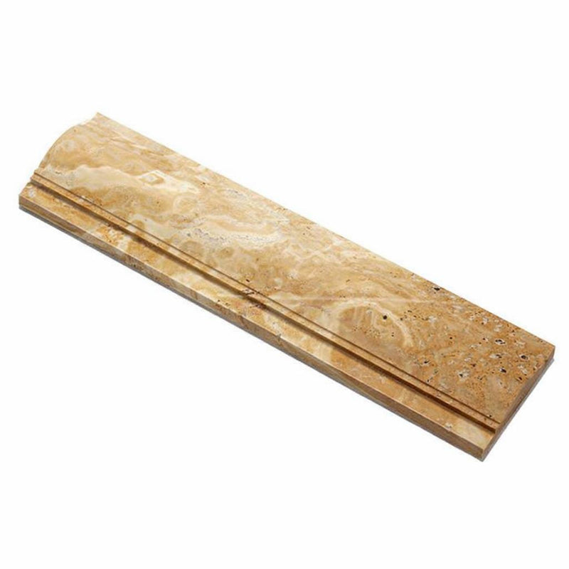 Gold / Yellow Gold Travertine 3x12 Honed Travertine Tile Arch / Baldwin Molding
