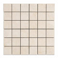 White Pearl (Turkish Botticino) (Botticino) Marble 2x2 Tumbled Mosaic