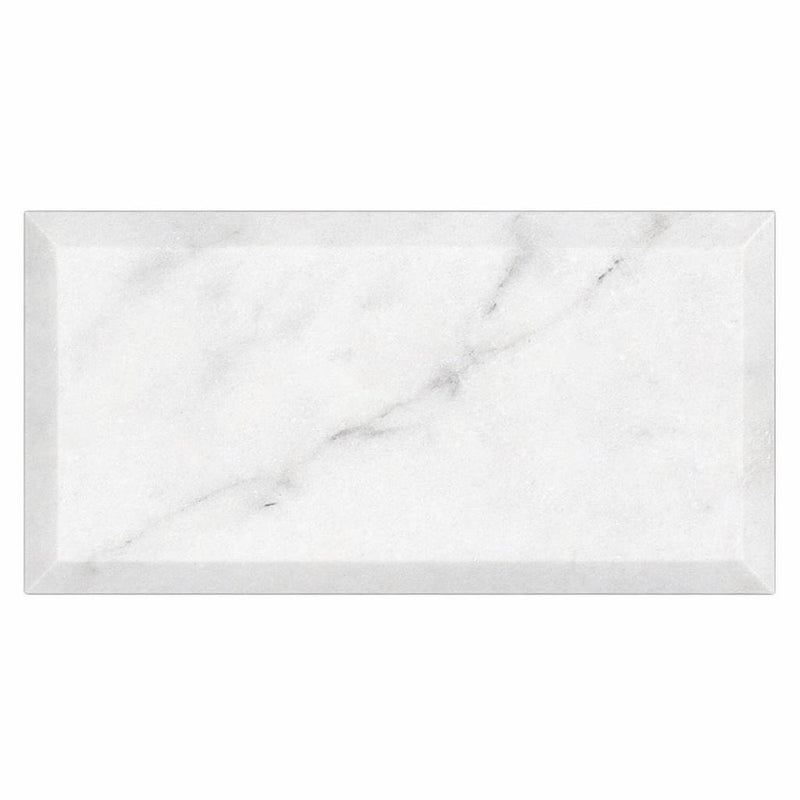 Carrara White (Italian) Marble 3x6 Honed Tile