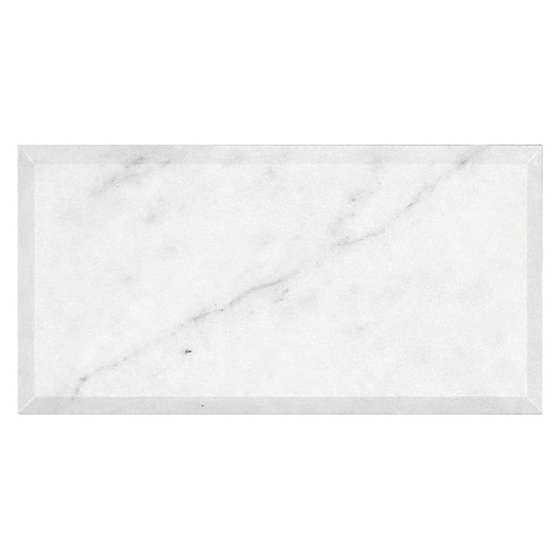 Carrara White (Italian) Marble 3x6 Honed Tile