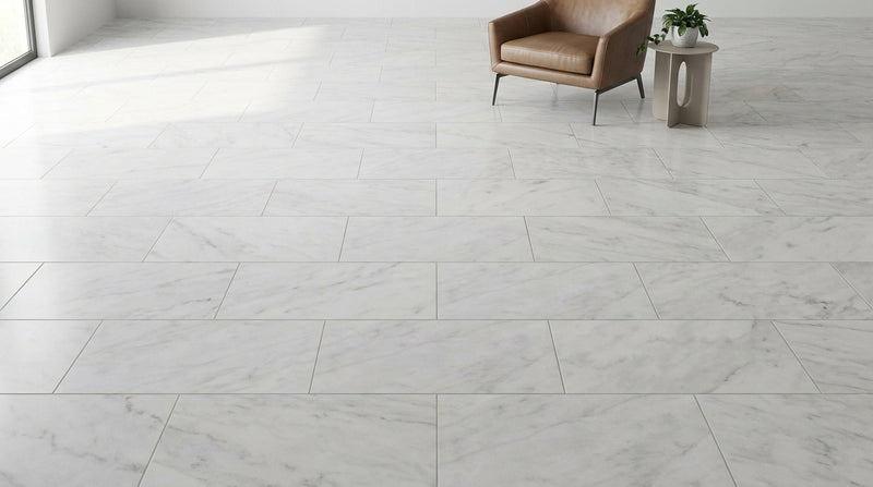 Oriental White (Asian Statuary) Oriental White Marble 18x36 Polished / Honed Tile