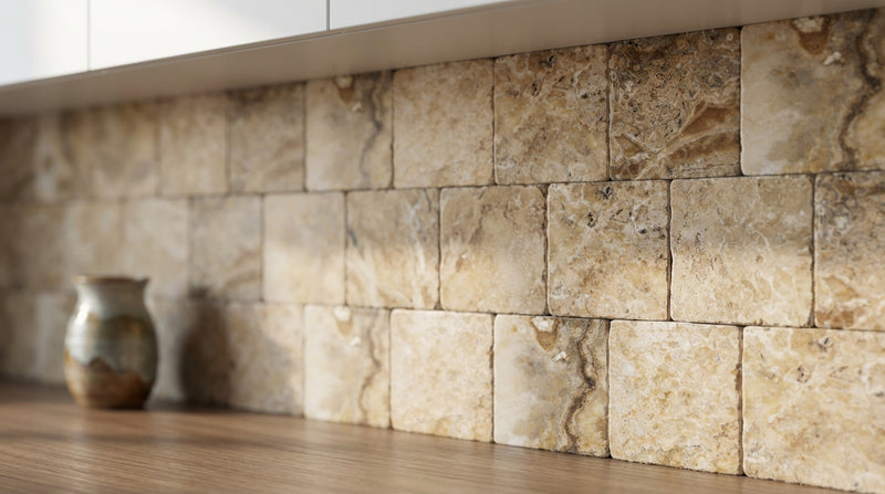Antico Onyx 6x6 Tumbled Travertine Tile