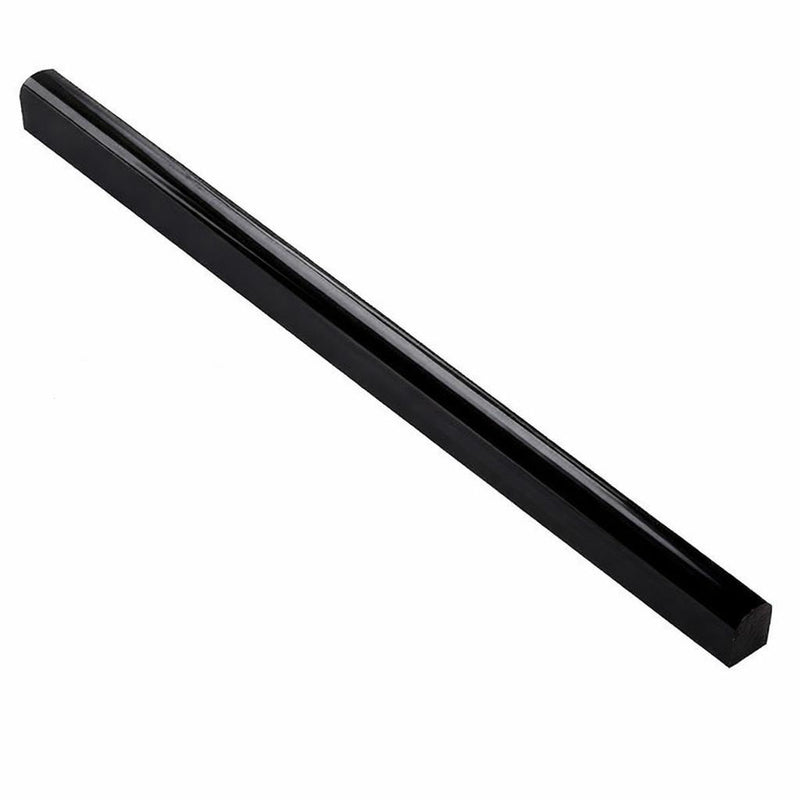 Absolute Black Granite 1/2x12 Polished Tile Pencil Liner